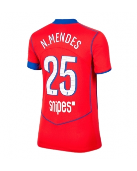 Paris Saint-Germain Nuno Mendes #25 Maglia Gara Terza Repliche 2025-26 Donna Maniche Corte